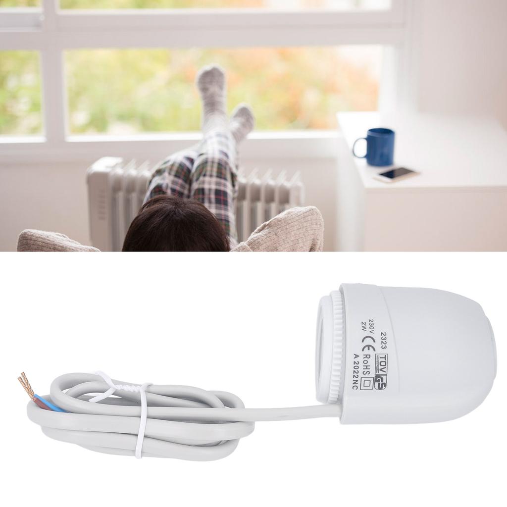 Elektrothermischer Stellantrieb M30x1,5m PC 100N 230VAC Schwer entflammbar Normal geschlossen Fußbodenheizungsstellantrieb -25-65℃ für Zuhause