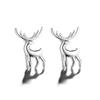 Stylish Jewelry Sterling Color Animals Deer Stud Earrings Modish Women Christmas Giveaway Present Pendientes Aretes De MujerFashion Stud