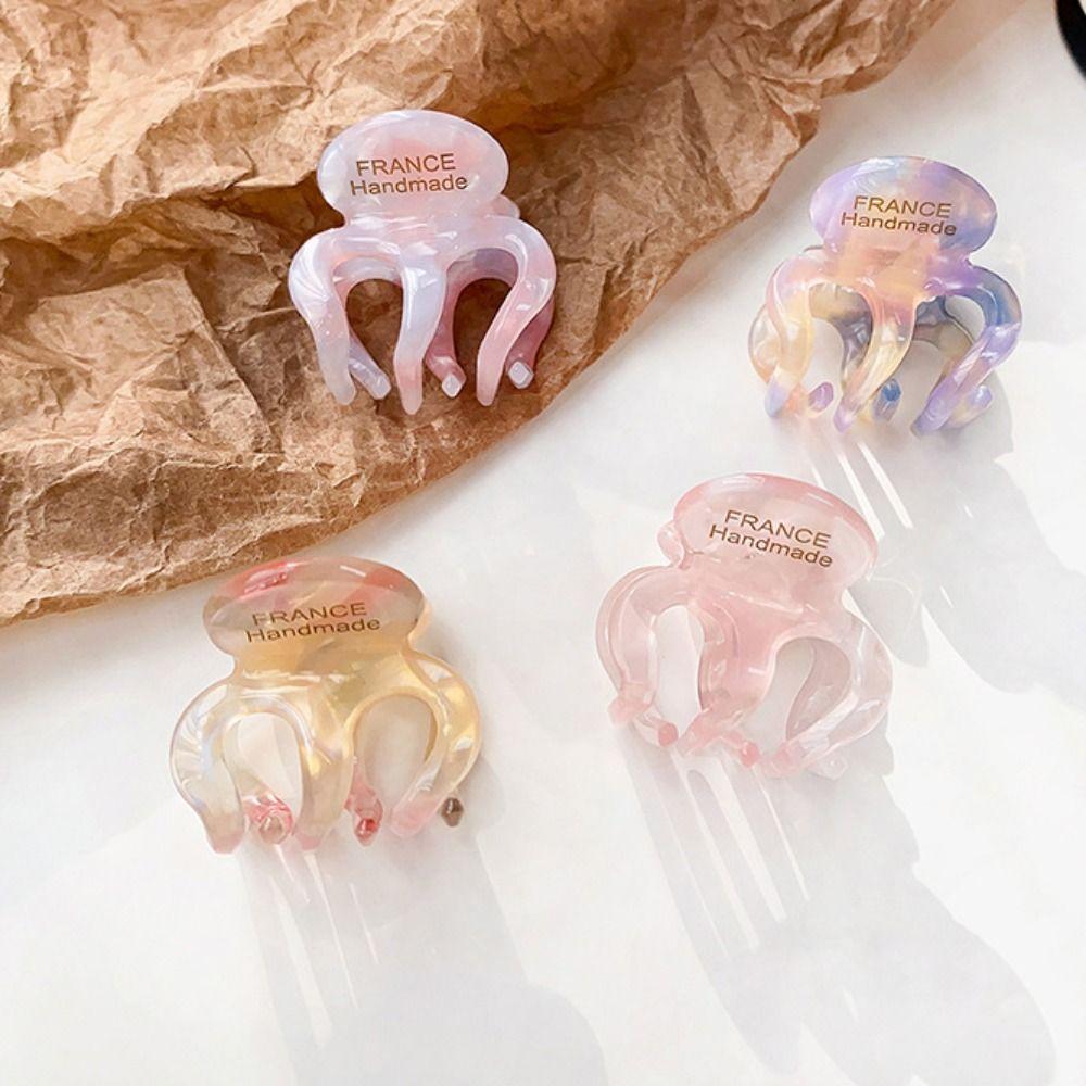 Hollow Out Pumpkin Grab Clip Acetate Retro Mini Hair Claw Hair Accessories