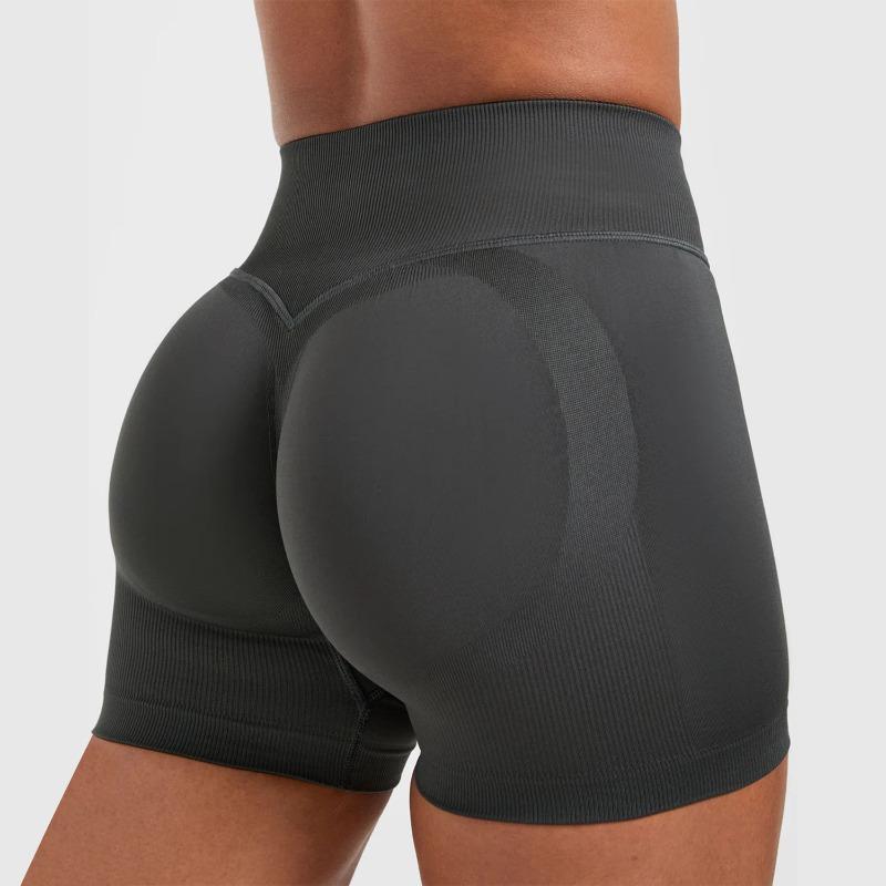 Seamless yoga pants high waist peach buttocks tight yoga shorts outside sports running fitness pants women