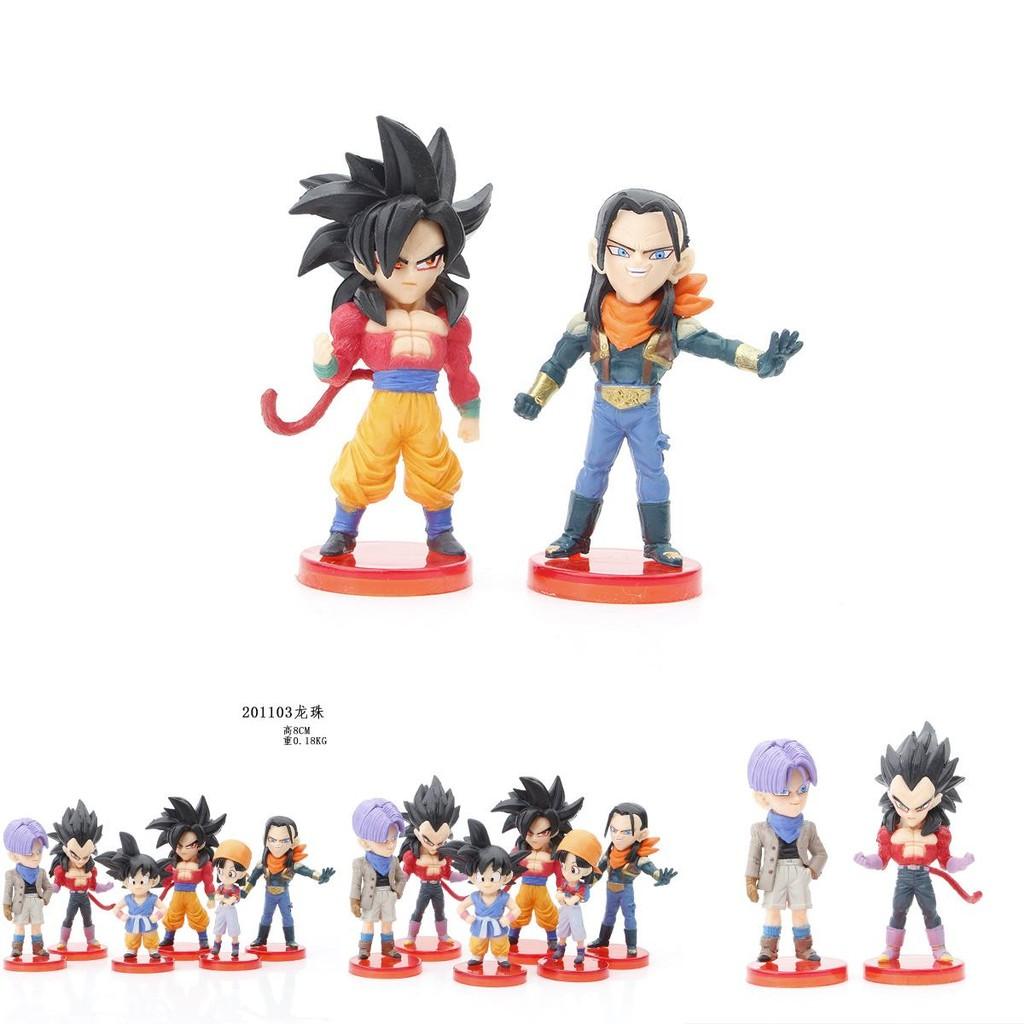 Dragon Ball Gt Super Saiyan 4 Pvc Figures Set For Car And Desk Decoration