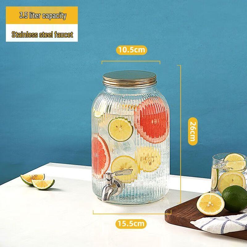 Glass Beverage Dispenser with Spigot