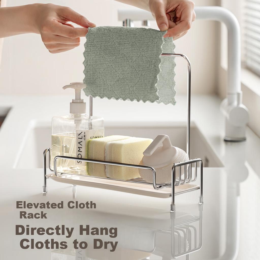 Lazy Corner Kitchen Storage Rack Draining Rack Cloth Hanging Rack Sponge Cloth Rack Sink-side Household Kitchen Rack Draining Basket