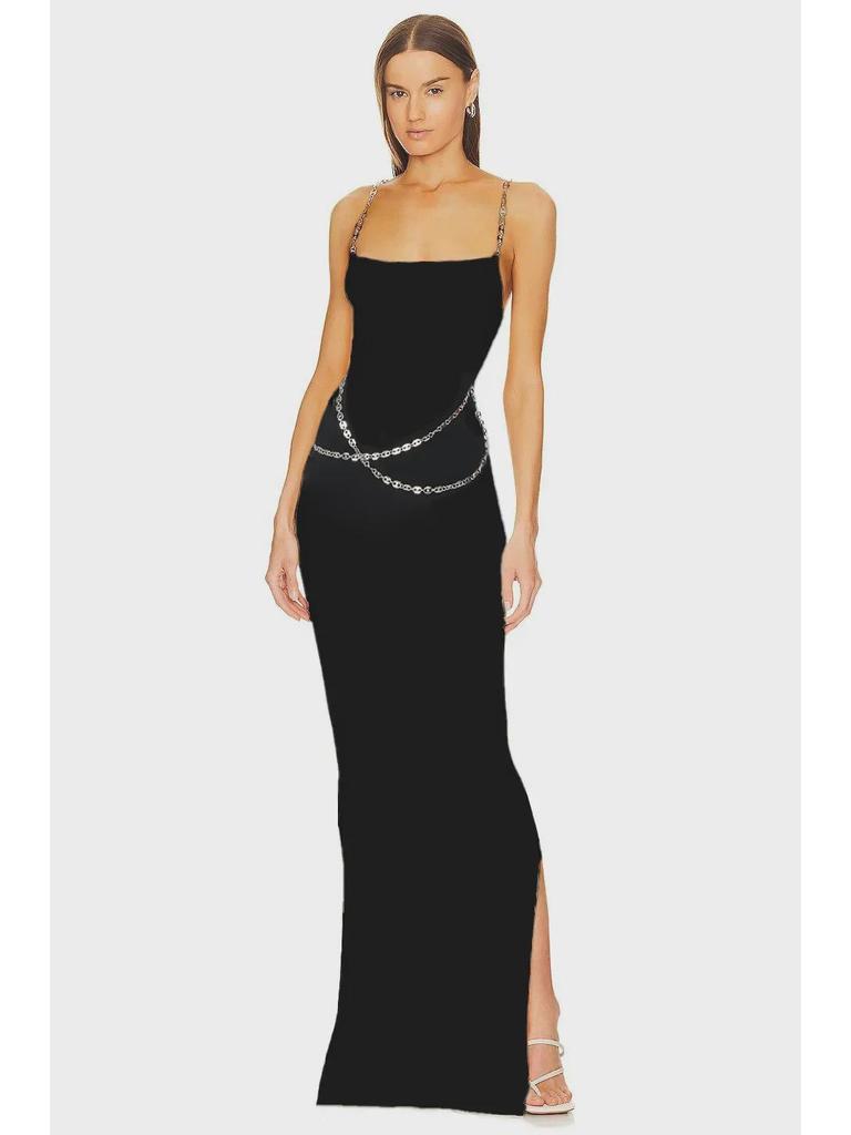 Lüks Kadın Zincir Askılı Parti Elbisesi - Yaz İçin Zarif Avrupa ve Amerikan Modası Gece Elbisesi