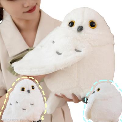 30/36cm Lifelike White Owl Plush Toy Simulation Bird Snowy Owl Toy Realistic Animal Suft Toys Birthday Gift For Boys And Girls