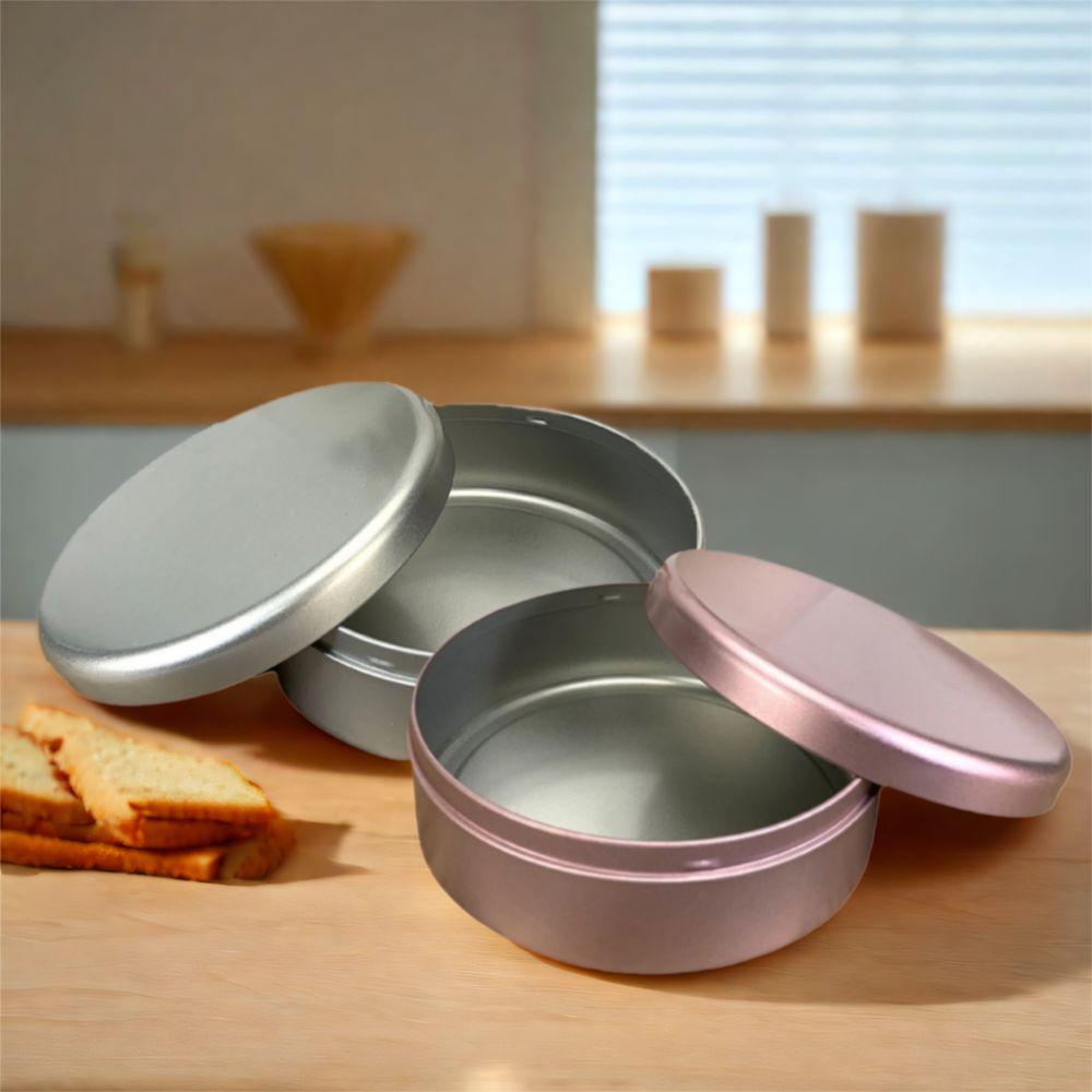 3Pcs Tinplate Cookie Storage Boxes Round Candy Biscuit Packaging Box Durable Tea Cake Tin  Gifts