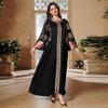 AB415 Dubai Robe: Besticktes Pailletten-Kaftan-Kleid für Damen