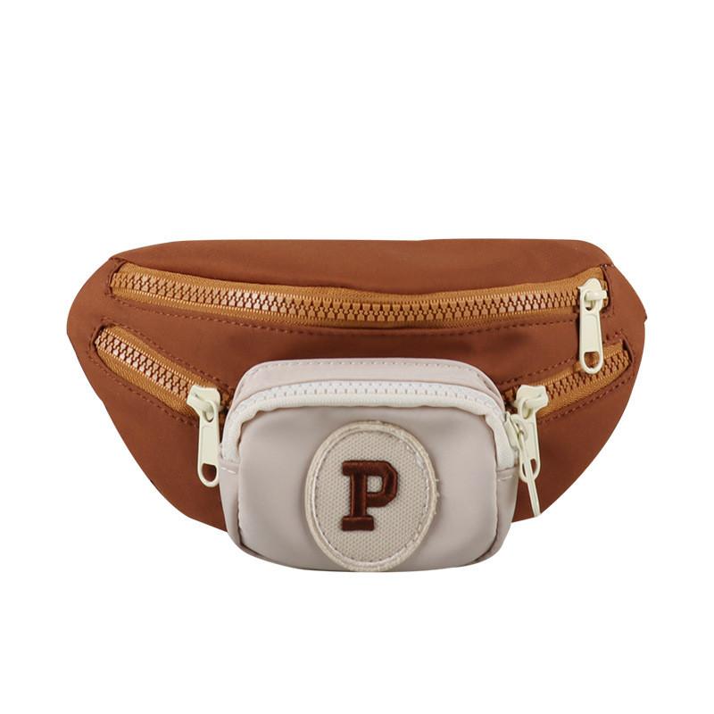 Trendy Boy's Children's Chest Bag Stylish Crossbody Bag For Kids Daily Use Brown Orange Black Blue Green