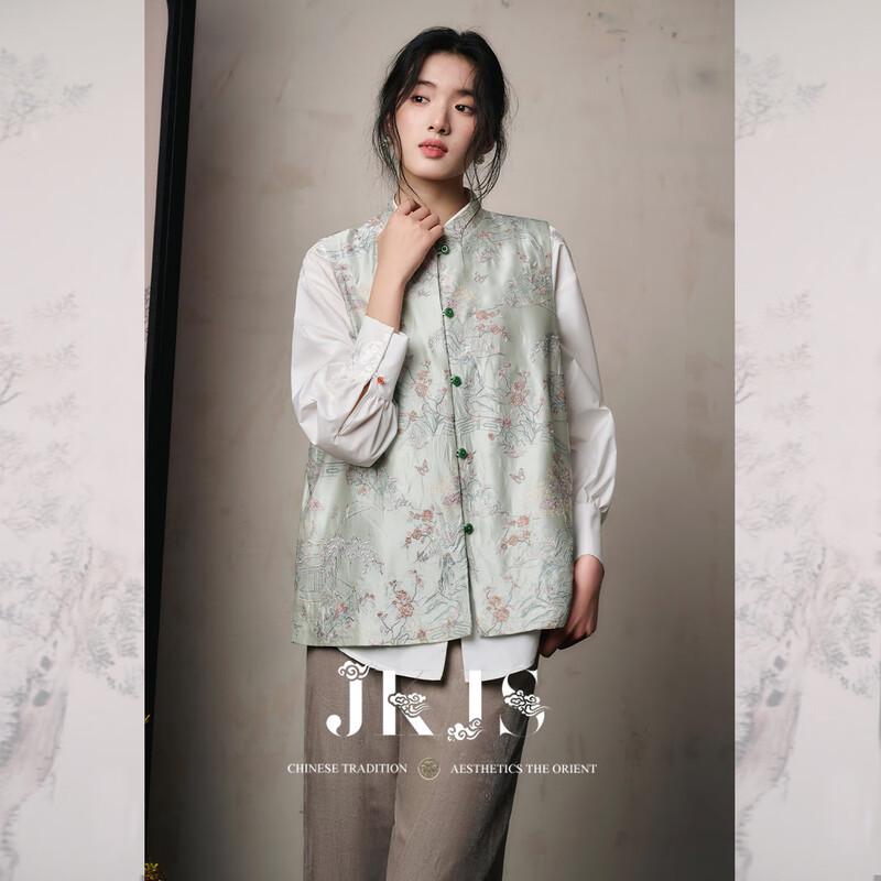 

JK&JS Вышитый атласный жилет в новом китайском стиле S