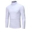 Simple Long-Sleeve Turtleneck Men's Work Long-Sleeve Top 3pcs Set, European and American Fashion Trend T-Shirt