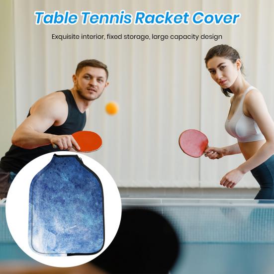Pickleball Paddle Bag with Buckle Smooth Zipper Large Capacity Portable Multifunctional Storage Bag Neoprene Material Table Tennis Bat