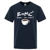 Vintage Washed Energy=Milk+Coffee Funny Humor Novelty Funny Quote Graphic Oversized T-shirt Men Printed Tee Summer Casual Fashion Clothing Unisex