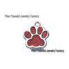 DIY Dog Paw Print Pendant: Glittery Customizable Pet Tag with Logo Printing Options