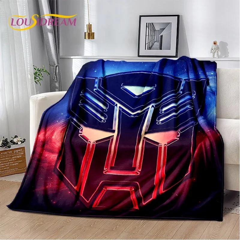Cartoon T-Transformers Autobots Soft Flannel Blanket for Beds Bedroom Sofa Picnic,Throw Blanket for Cover Outdoor Leisure Gift