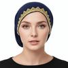 Shiny Golden Rhinestone Inner Hijabs Elasticity Tie Back Undercap Prayer Cap  Religious Headwear