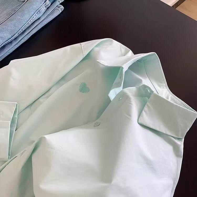 

Мятно-зеленый вышитый женский топ - Свежая, нежная весенне-летняя мода 2025 XXL светло-зеленый