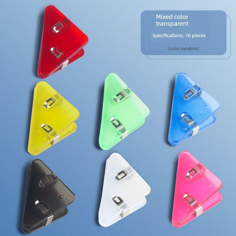 Minimalist Bill Folder Transparent Color Plastic Office Storage Mark Organize Fantastic Test Paper Clip 90 Degree Clip Stationery A4 Test Paper Clip