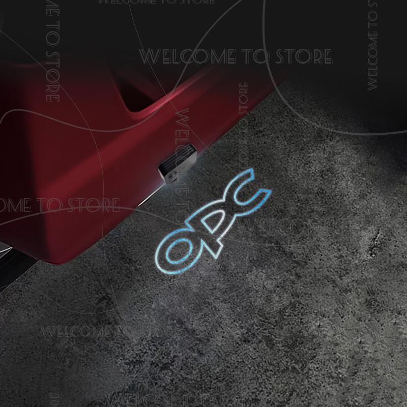 1/2pcs For Opel OPC Line GTC VXR LOGO Insignia Astra Vauxhall Car Door Welcome Light Led HD Projector Lamp Lights Accessories PG3