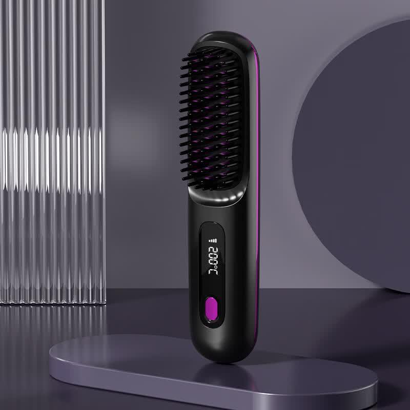 LISM USB Rechargeable Ceramic Heating Hair Straightening Comb