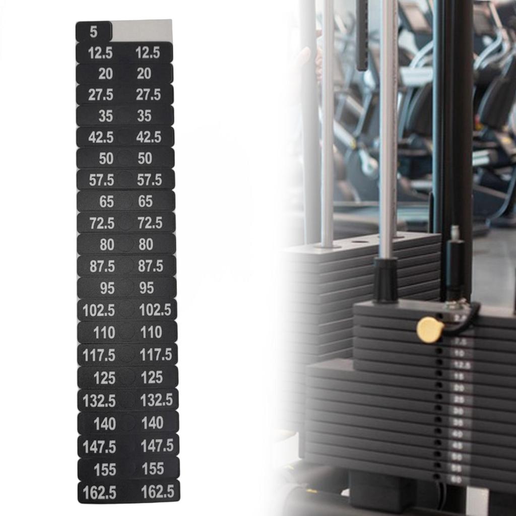 Štítky na závaží, Štítky na váhu, Univerzální samolepicí, Samolepka na štítek zátěžového bloku 5 až 162,5 pro posilovací stroje, Fitness,