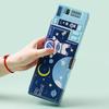 Double Layer Pencil Case With Calculator Pencil Sharpener Stationery Storage Box Plastic Astronaut/Animal Design