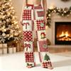Women's Christmas Plush Pants with Snowflake and Christmas Tree Print, Cozy Sleep Pants for Home