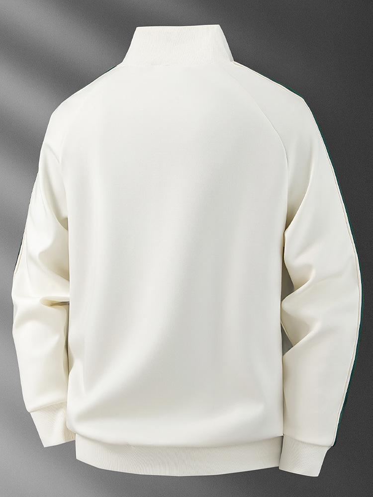 Herren Trendy Colorblock Patchwork Stehkragen Modal Hoodie