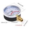 24TE Pressure Gauge with Metal for Shell 0-10 Bar Thermometer Temperature Tester Meter 0-120℃ Suitable for Industrial Durable