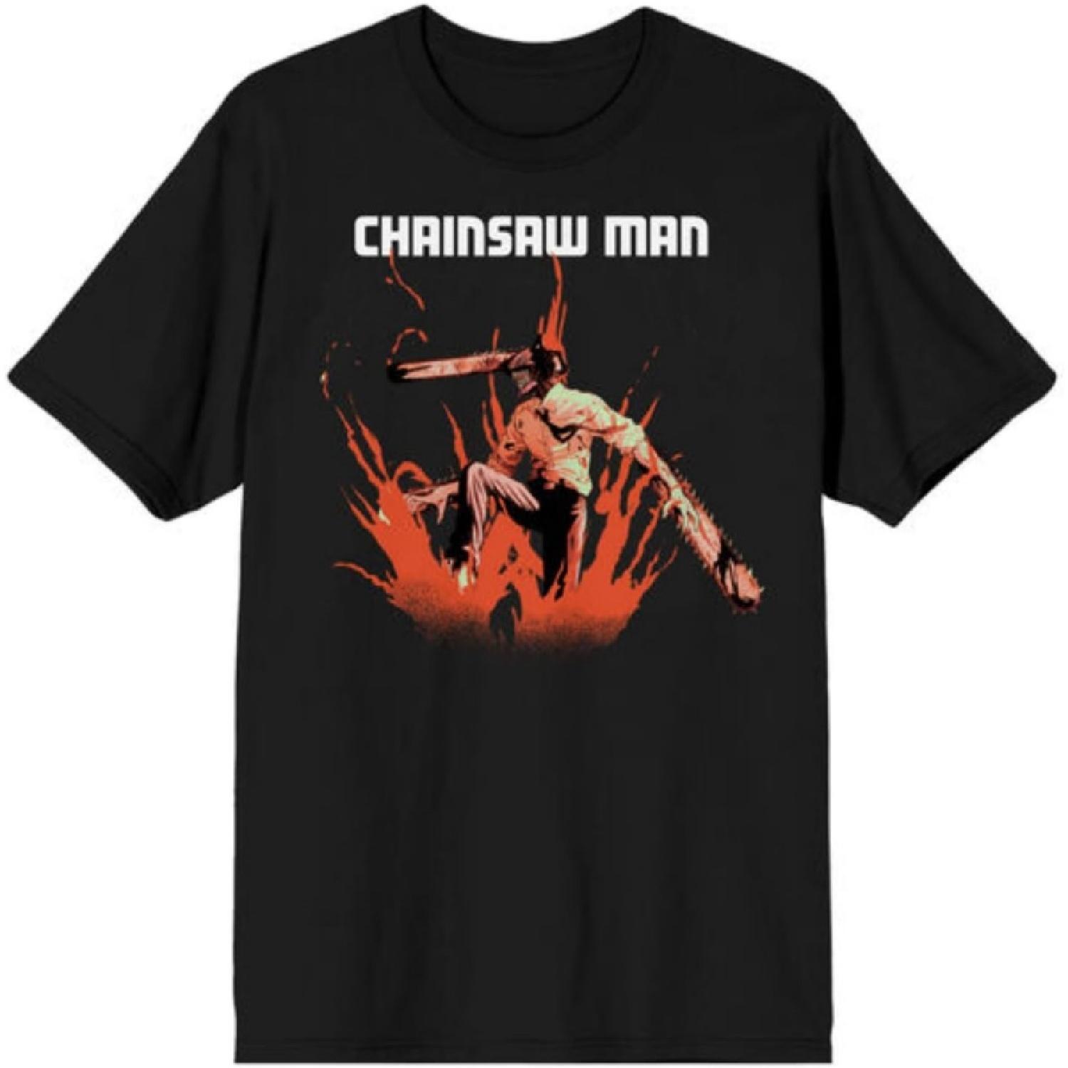 Черная футболка Человек-бензопила Дэндзи S чёрный