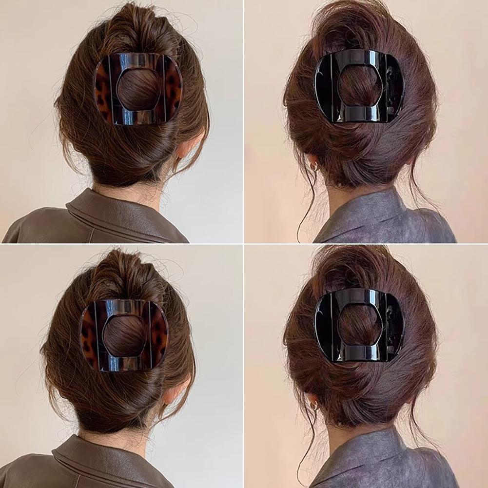 Pinza para el pelo retro con diseño de carey, elegante y sencilla, antideslizante, accesorio para el pelo para mujer.