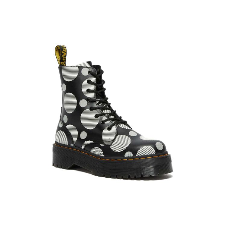 Dr. Martens Jadon Series Leather Polka Dot Short Boots Unisex Boots Black 26882009