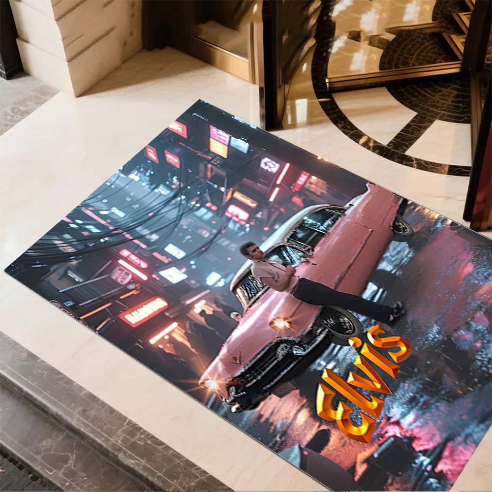 Elvis Lives Forever Floor Mat Perfect for Game Room Living Rooms Decorate room Dormitory Antislip Carpet Office home decor Spiritual Gift