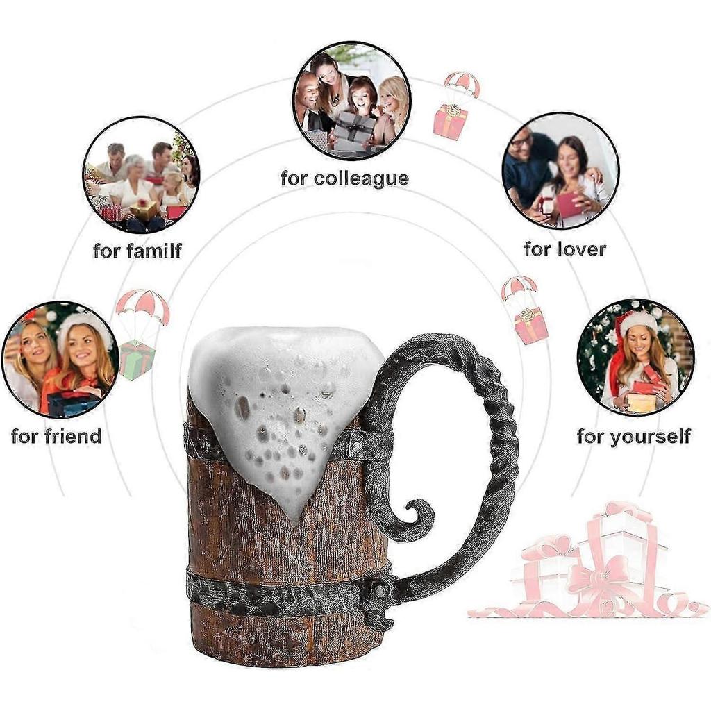 Viking Warrior Skull Mug Tankard Stainless Steel Skull Mug Beer Mug Coffee Beverage 18oz Gift Idea