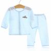 Lightweight Summer Baby Air Conditioning Outfit For Boys And Girls Long Sleeve Cotton Pajama Set