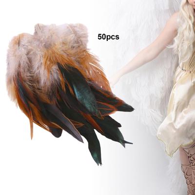50 Stück Federn zum Basteln, Farben, Bastelzubehör, Deko, Hochzeit