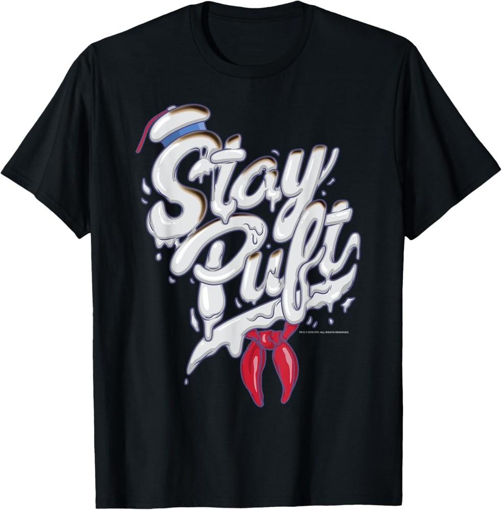 

Ghostbusters Stay Puft Marshmallow Man Style Font T-Shirt T-Shirt L