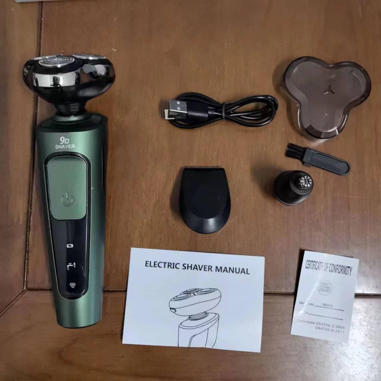 

Многофункциональная электробритва 3 в 1 2024 года с зарядкой через USB LED non-digital display, three in one зелёный