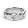 Great LOUIS VUITTON Ring Berg Monogram Curved Ring Silver mens M M00334 Used