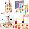Wooden Childrens Ball Bearing Run Track Building Set For Ages 3 To 6 Educational Toy