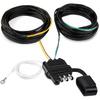 22FT 4 Pin 5 Wire Trailer Wiring Harness Protected By Nylon Net Tube, Utility Pure Copper Boat Trailer Wiring Kit For Trailer Tail Light Rewiring,