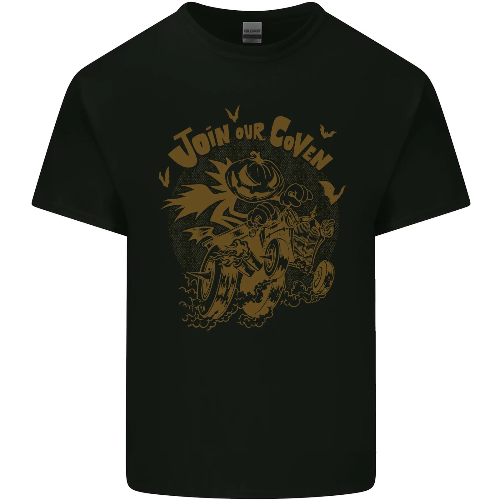 Join Our Coven Funny Halloween Pumpkin Kids T-Shirt Childrens L