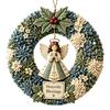Tree Poke Art Wreath DIY Christmas Kit, 3D Fabric Santa Snowman Elk Xmas Party Set, Holiday Front Door Decor Crafts Beginner Friendly