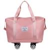 Large Capacity Multi-Functional Travel Bag with Universal Wheels and Luggage Handle Attachment
