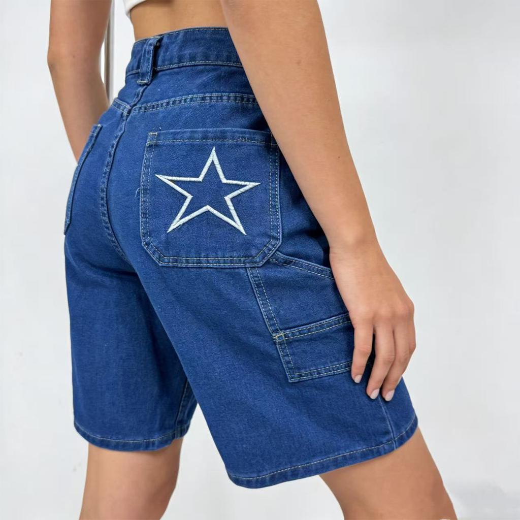 Women's Color Jeans Stretch Slim Fit Distressed Denim Shorts