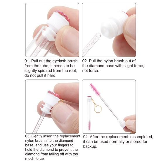 1 Set Durable Fashion Lightweight Eyelash Brush Mascara Supplies for Female