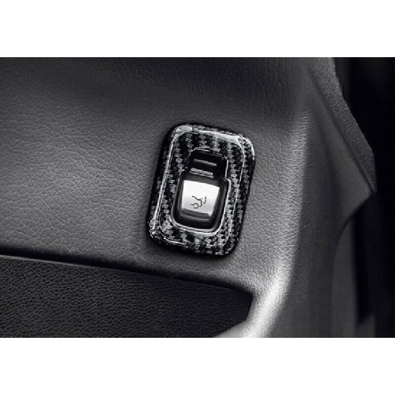 Tailgate Rear Door Button Cover Trim For 2016-21 Mercedes-Benz GLC Carbon Fiber