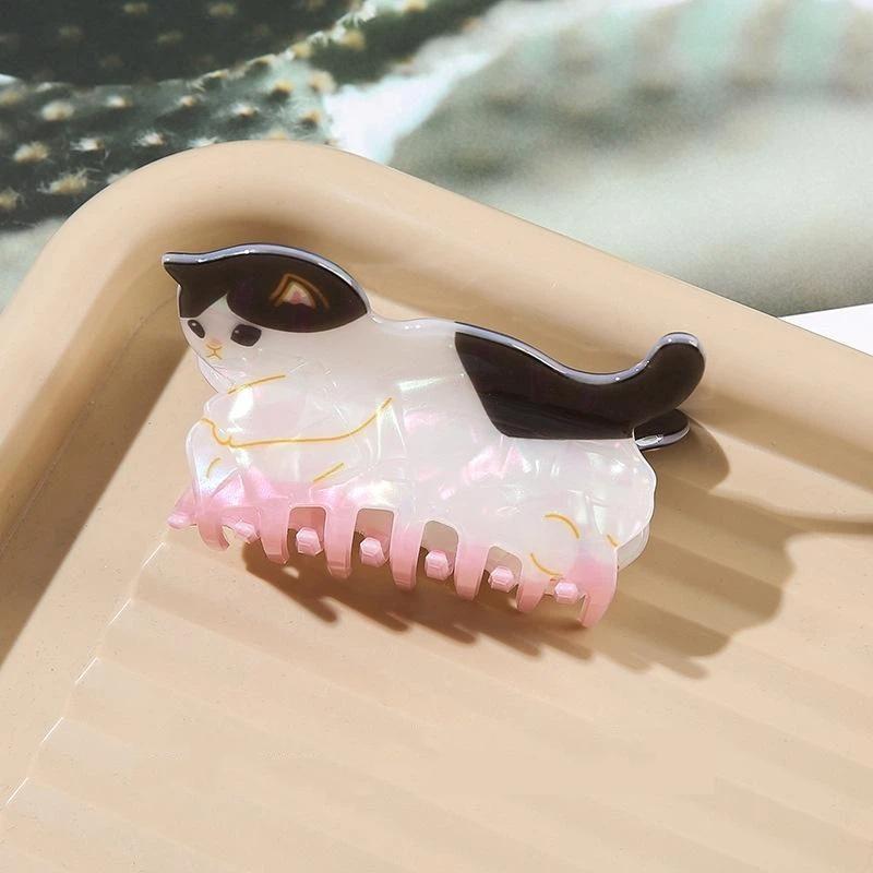 Creative Funny Acrylic Coffee Cup Design Hair Clip Elegant Fashion Shark Clip Hair Accessories