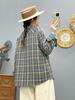 2025 Women's Autumn/Winter Artistic Casual Quilted Plaid Cotton Shirt - Loose, Versatile, Long Sleeve Top