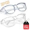 Safety Glasses Protective Eyewear Anti-Fog Goggles Anti Dust UV Protection Glasses For Men Women (2PC (Transparent+Blue) HM9