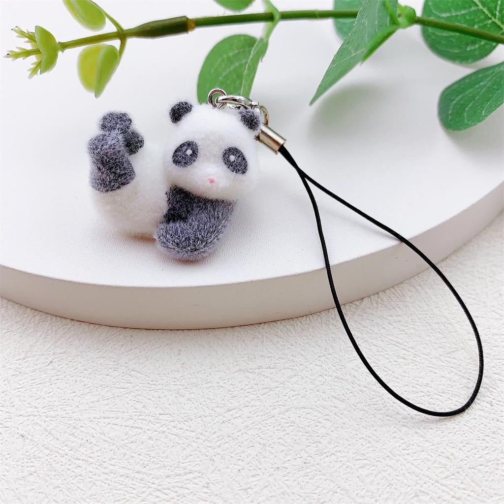 3D Resin Panda Pendant Keychain for DIY Jewelry